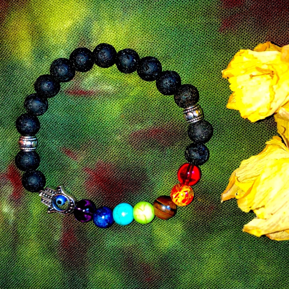 Hand of Hamsa Chakra Bracelet